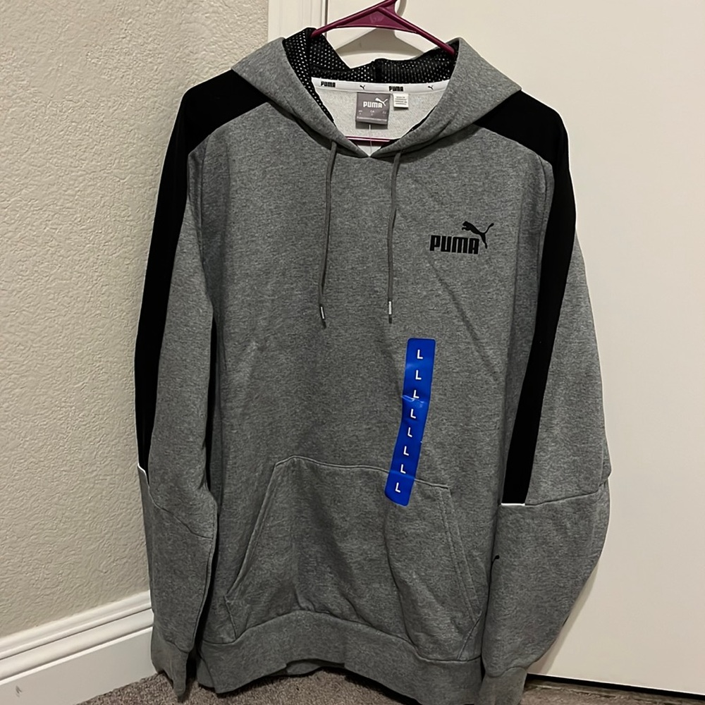 Gray & Black Puma Hoodie! New with tags